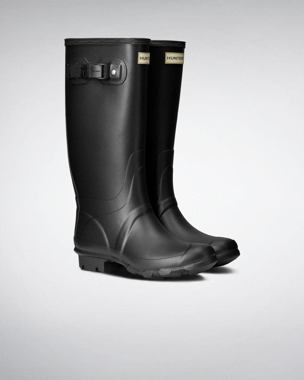 Hunter Geniş Yağmur Çizmeleri Bayan Siyah - Huntress Leg - Türkiye QE5417620